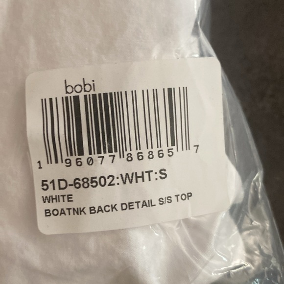 Bobi white cross over back top size small - Picture 6 of 6